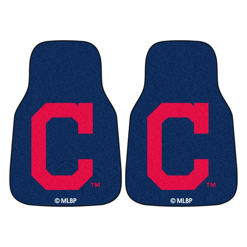 Cleveland Indians MLB 2-Piece Printed Carpet Car Mats (18x27)