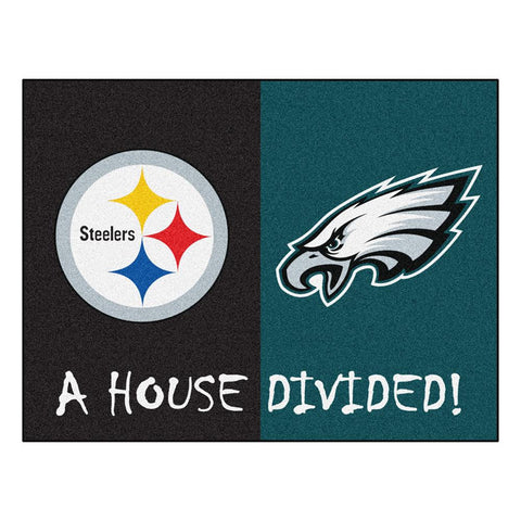 Pittsburgh Steelers-Philadelphia Eagles NFL House Divided All-Star Floor Mat (34x45)