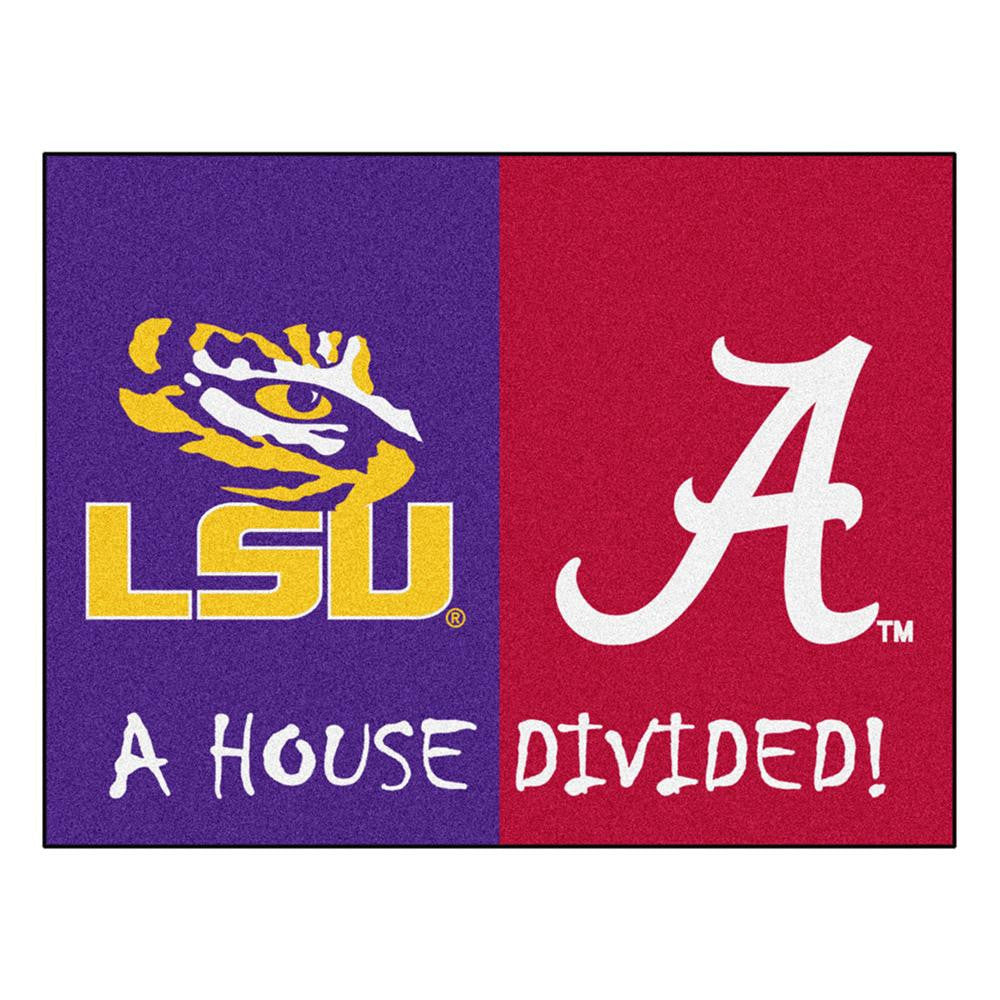 Lsu Tigers-alabama Crimson Tide Ncaa House Divided Nfl "all-star" Floor Mat (34"x45")