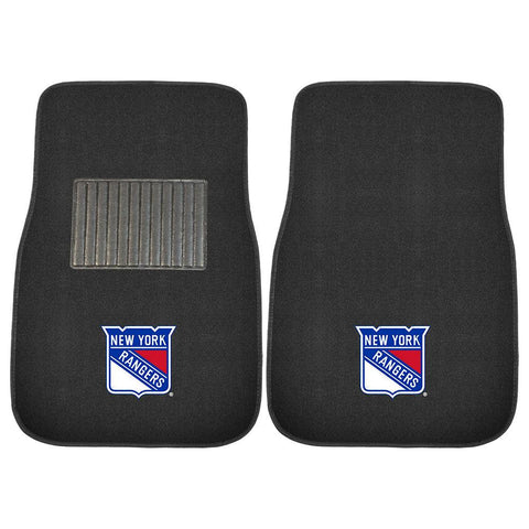 New York Rangers NHL 2-pc Embroidered Car Mat Set