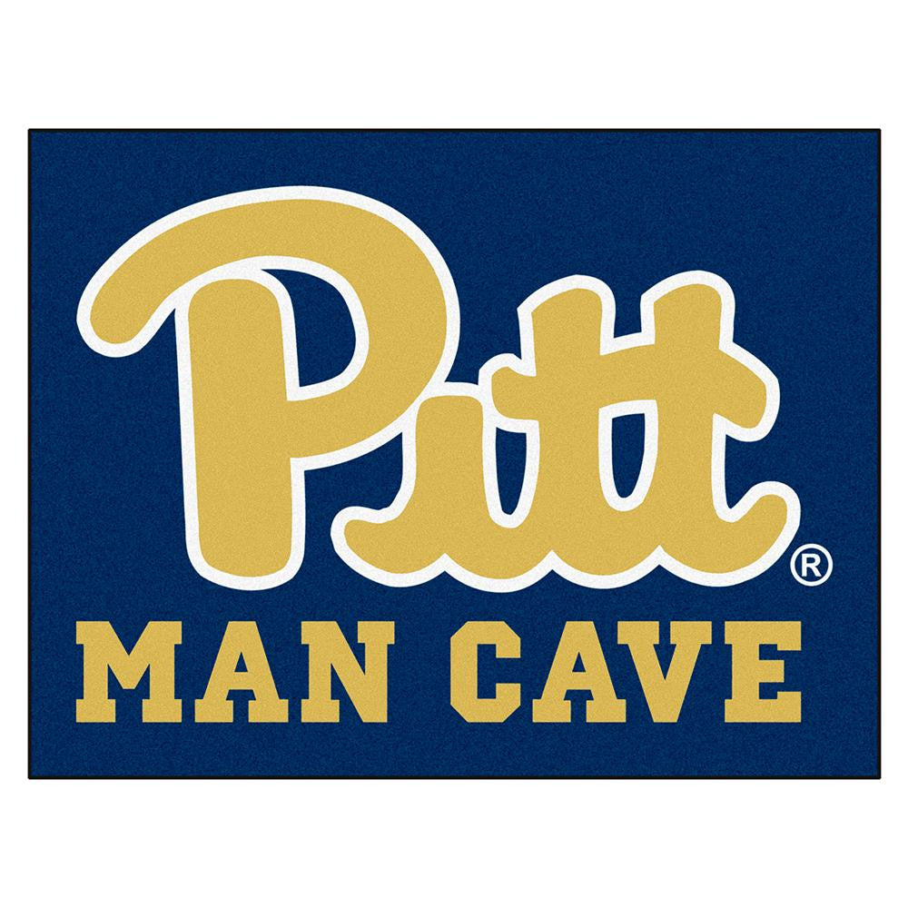 Pittsburgh Panthers Ncaa Man Cave "all-star" Floor Mat (34in X 45in)