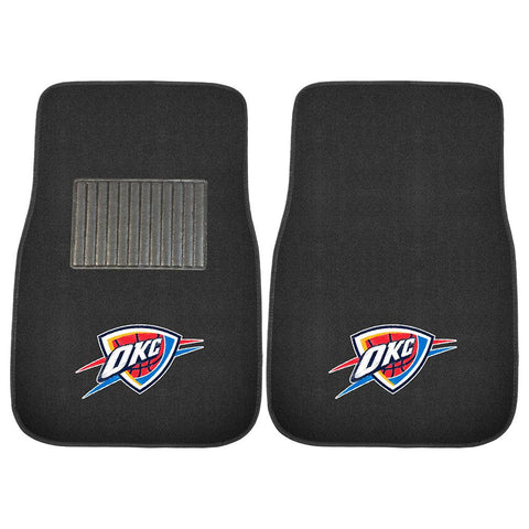 Oklahoma City Thunder NBA 2-pc Embroidered Car Mat Set