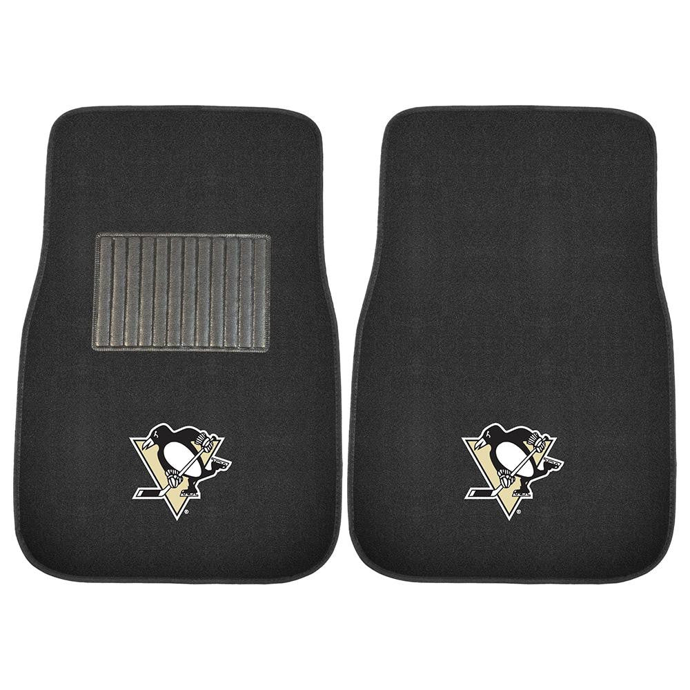 Pittsburgh Penguins NHL 2-pc Embroidered Car Mat Set