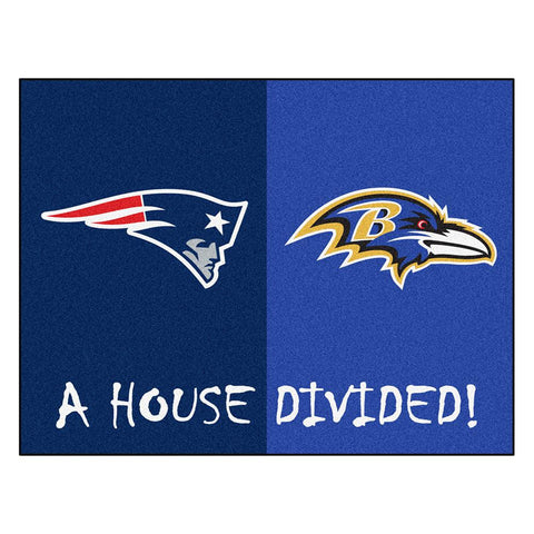 Patriots - Ravens NFL House Divided NFL All-Star Floor Mat (34x45)
