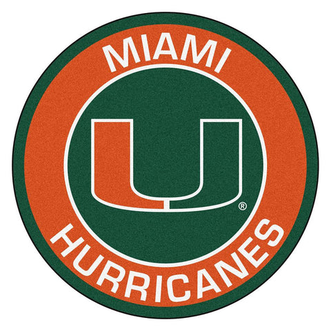 Miami Hurricanes Ncaa Rounded Floor Mat (29in)