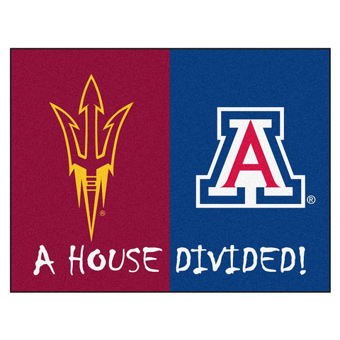 Arizona State - Arizona Ncaa House Divided Nfl "all-star" Floor Mat (34"x45")