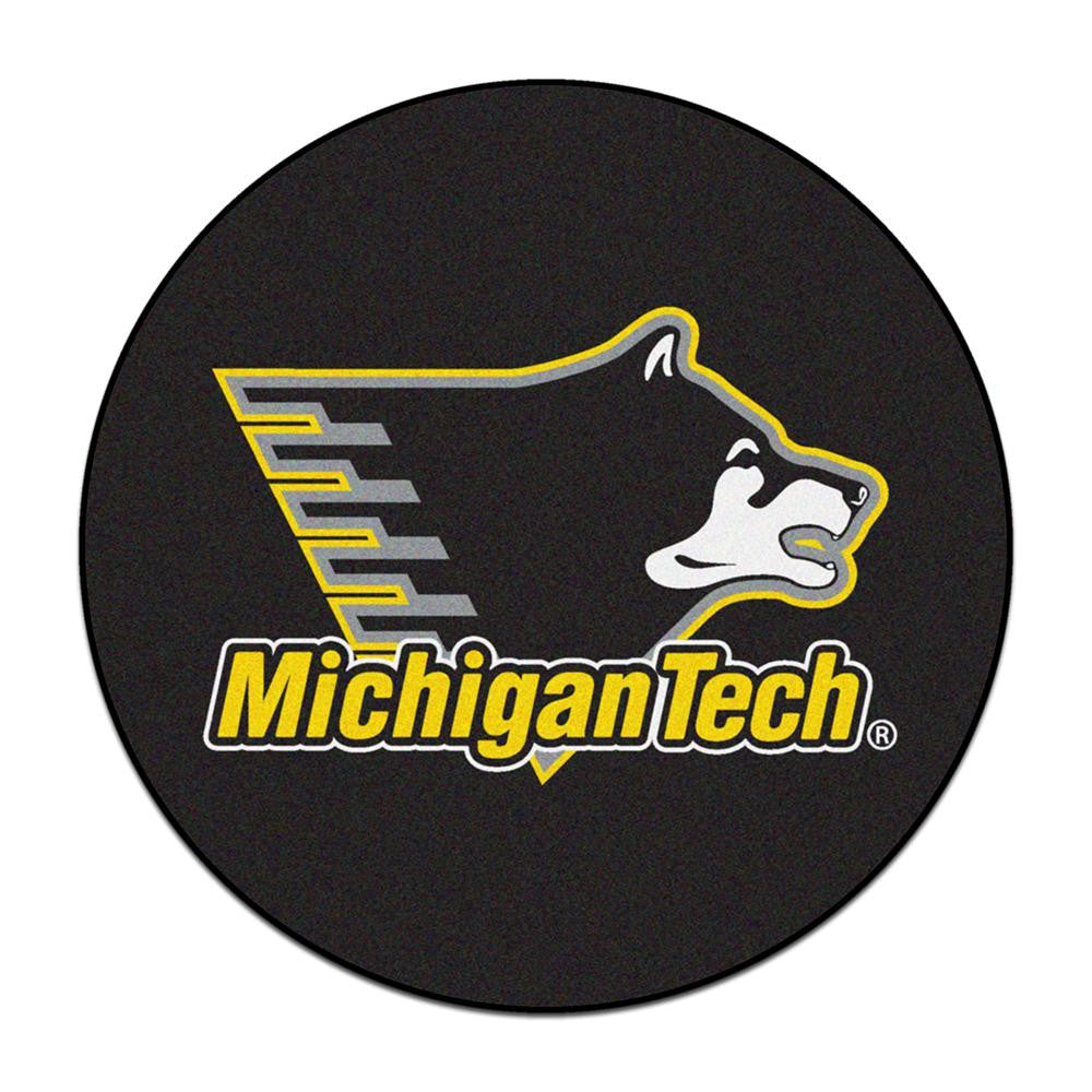 Michigan Tech Huskies Ncaa Puck Mat (29" Diameter)