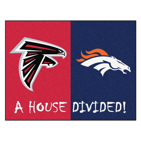 Atlanta Falcons-Denver Broncos MLB House Divided All-Star Floor Mat (34x45)