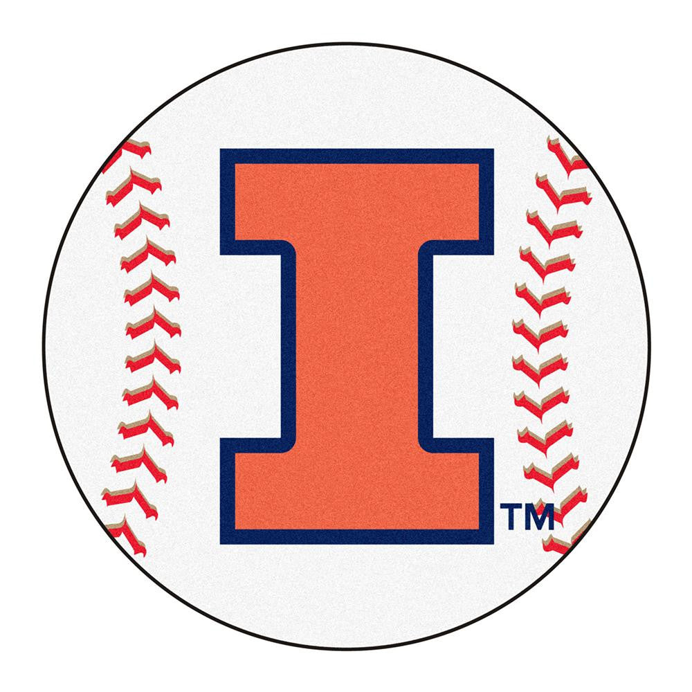 Illinois Fighting Illini Ncaa "baseball" Round Floor Mat (29")