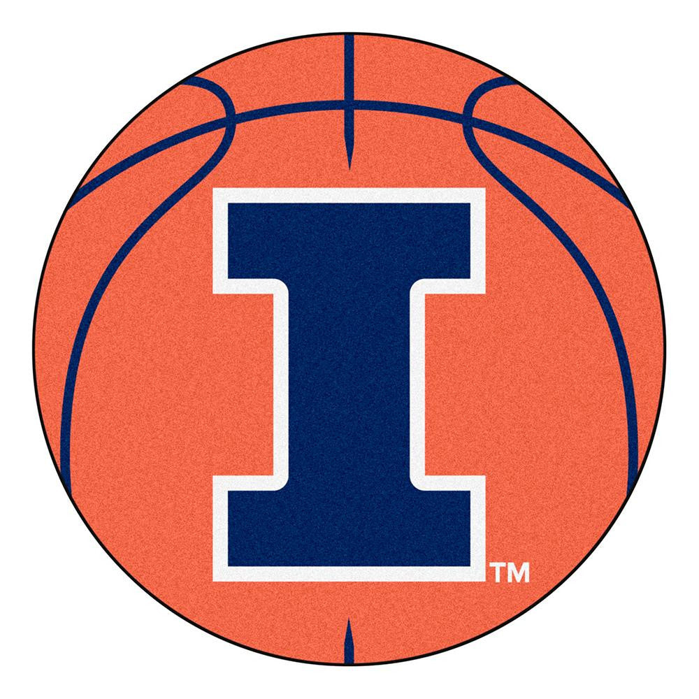 Illinois Fighting Illini Ncaa "basketball" Round Floor Mat (29")