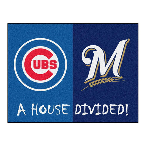 Chicago Cubs-Milwaukee Brewers MLB House Divided All-Star Floor Mat (34x45)