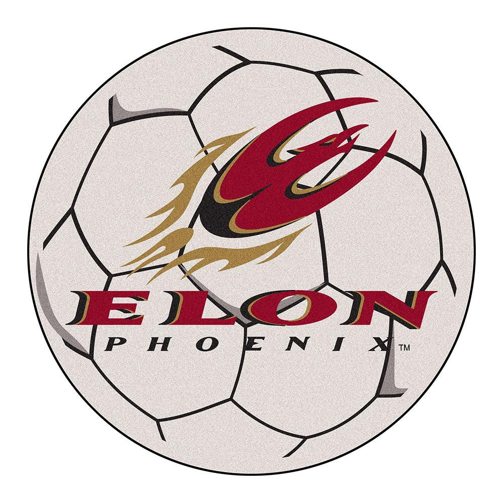 Elon Phoenix Ncaa Soccer Ball Round Floor Mat (29")