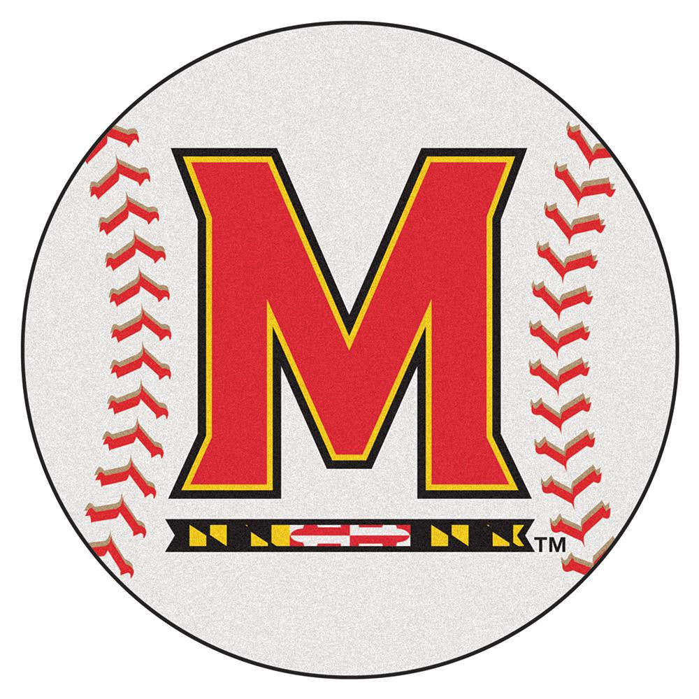 Maryland Terps Ncaa "baseball" Round Floor Mat (29")