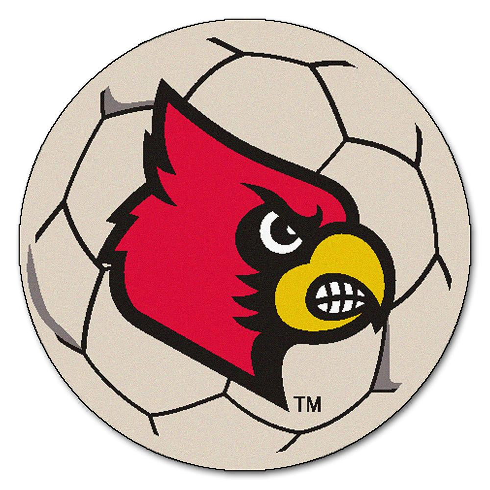 Louisville Cardinals Ncaa "soccer Ball" Round Floor Mat (29")