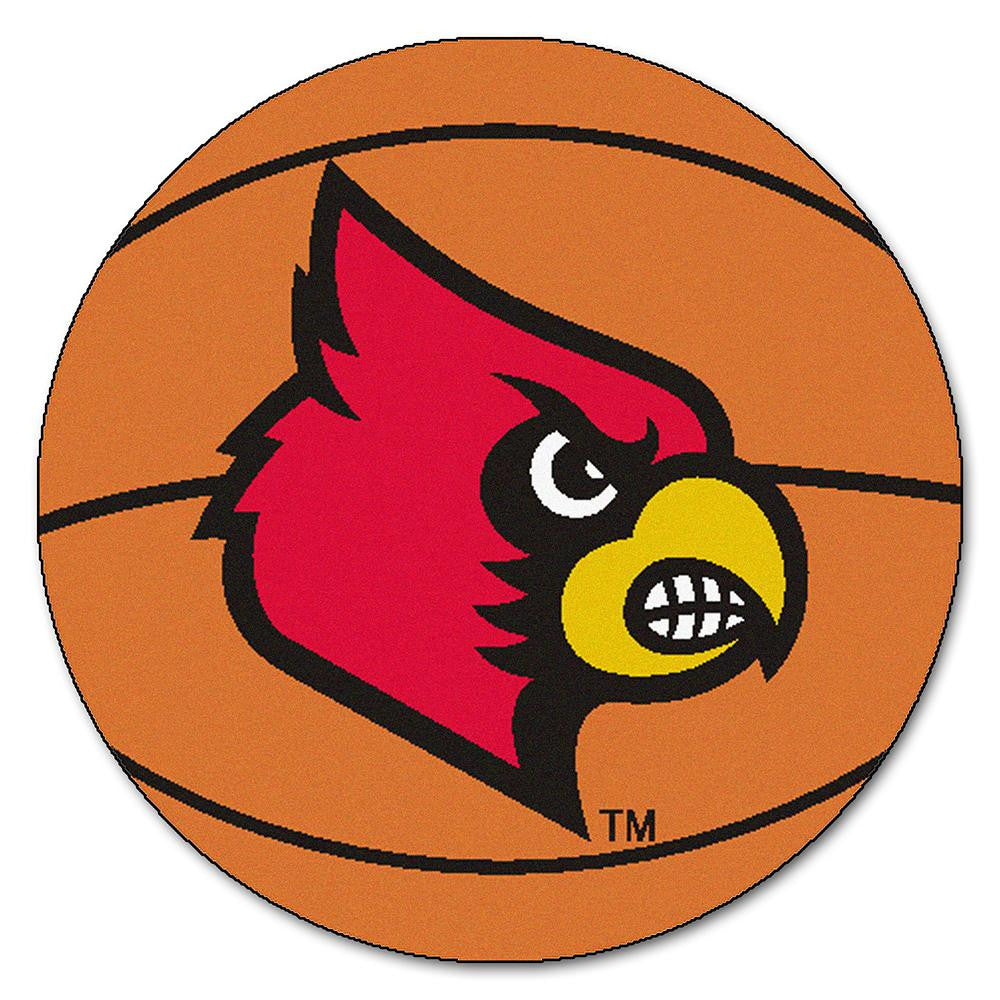 Louisville Cardinals Ncaa "basketball" Round Floor Mat (29")
