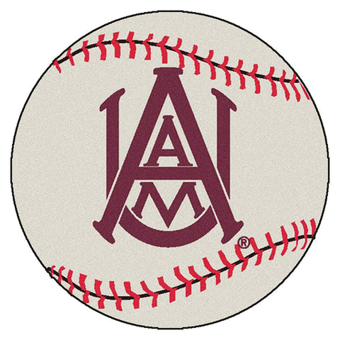 Alabama A&m Bulldogs Ncaa "baseball" Round Floor Mat (29")