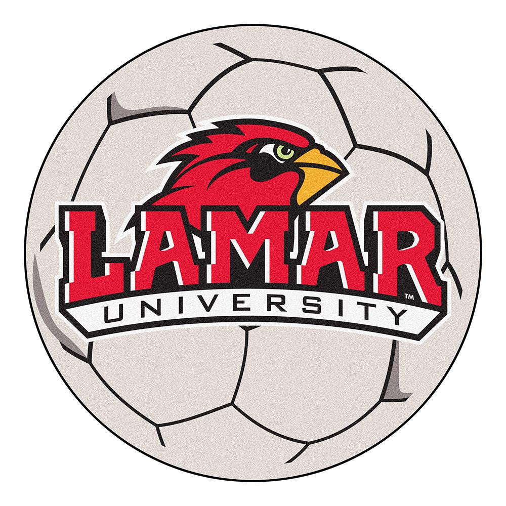 Lamar Cardinals Ncaa "soccer Ball" Round Floor Mat (29")