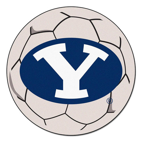 Brigham Young Cougars Ncaa "soccer Ball" Round Floor Mat (29")