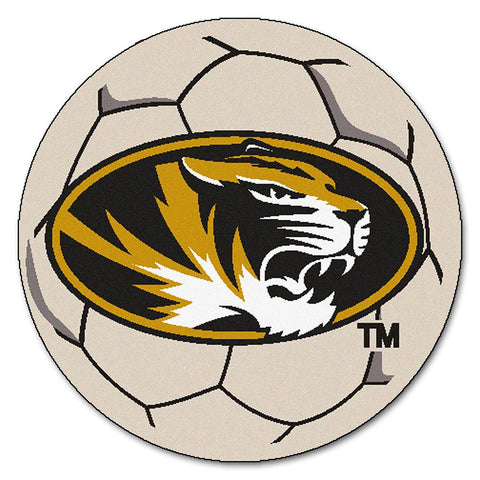 Missouri Tigers Ncaa "soccer Ball" Round Floor Mat (29")