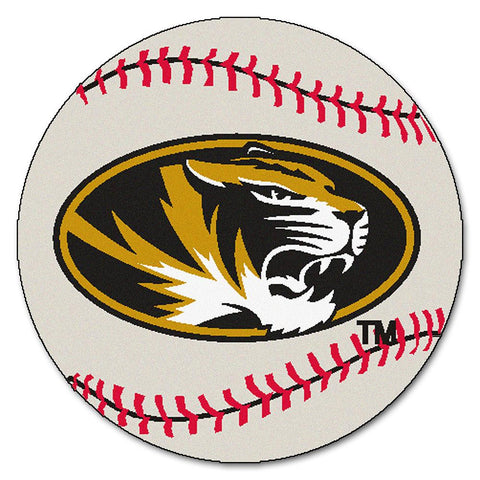 Missouri Tigers Ncaa "baseball" Round Floor Mat (29")