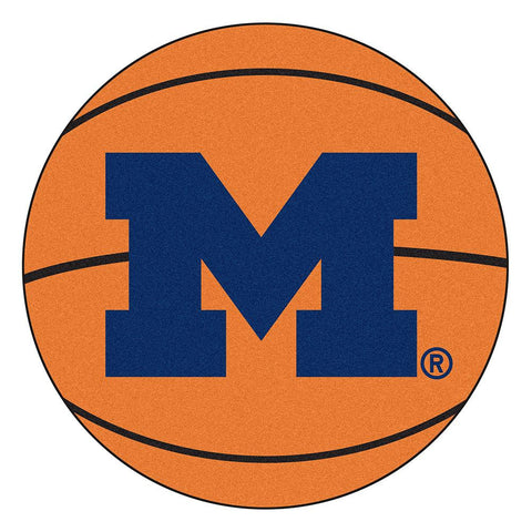 Michigan Wolverines Ncaa "basketball" Round Floor Mat (29")