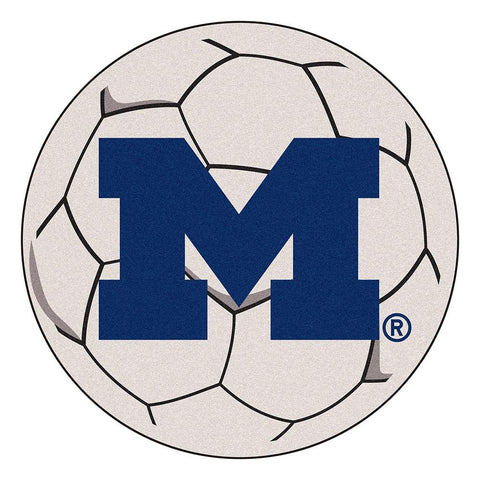Michigan Wolverines Ncaa "soccer Ball" Round Floor Mat (29")