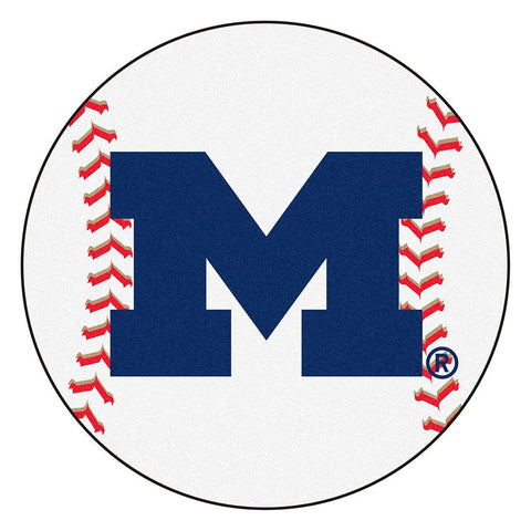 Michigan Wolverines Ncaa "baseball" Round Floor Mat (29")