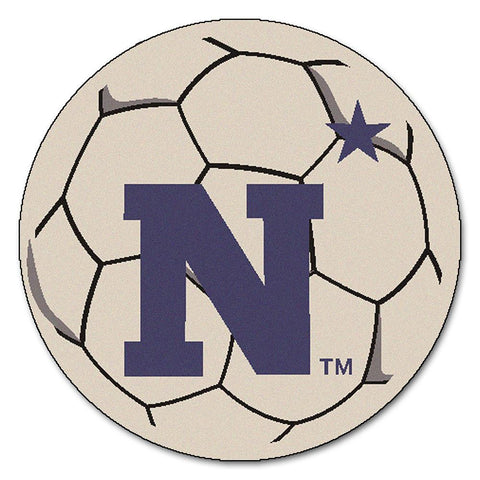 Navy Midshipmen Ncaa "soccer Ball" Round Floor Mat (29")