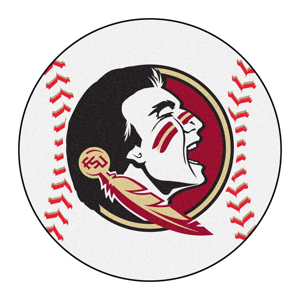 Florida State Seminoles Ncaa "baseball" Round Floor Mat (29") Seminole Logo