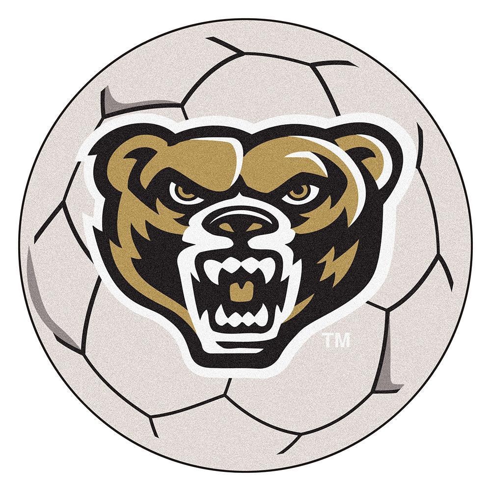 Oakland Golden Grizzles Ncaa Soccer Ball Round Floor Mat (29")