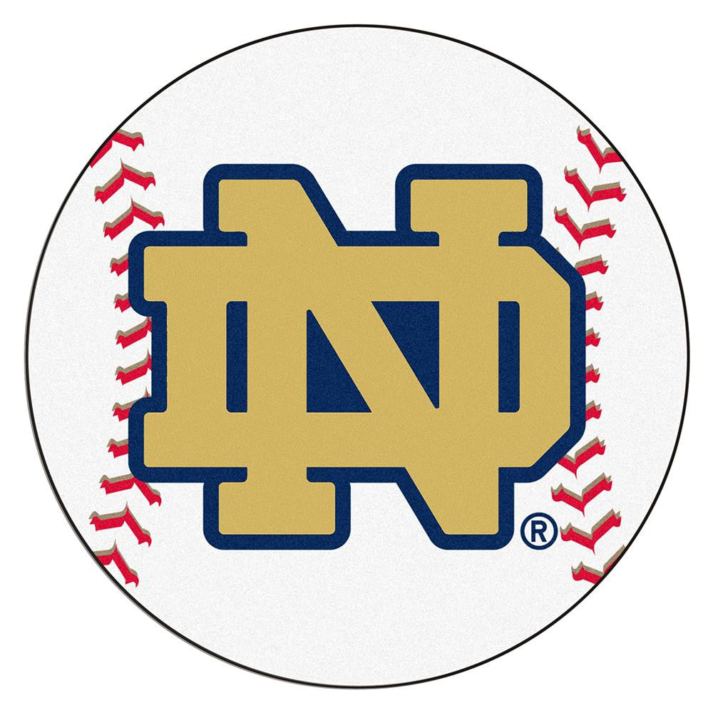 Notre Dame Fighting Irish Ncaa "baseball" Round Floor Mat (29") Nd Logo