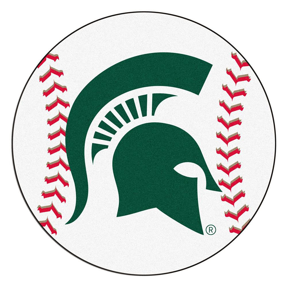 Michigan State Spartans Ncaa "baseball" Round Floor Mat (29")