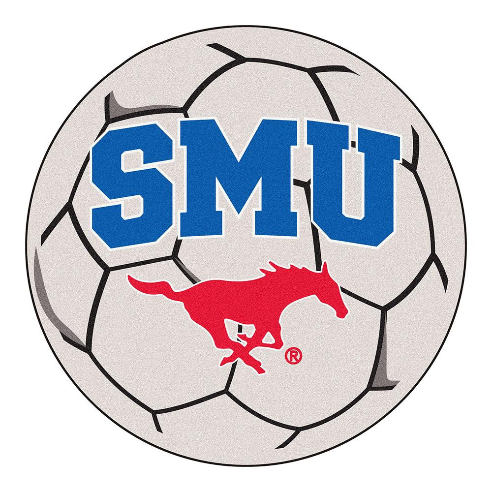 Southern Methodist Mustangs Ncaa "soccer Ball" Round Floor Mat (29")