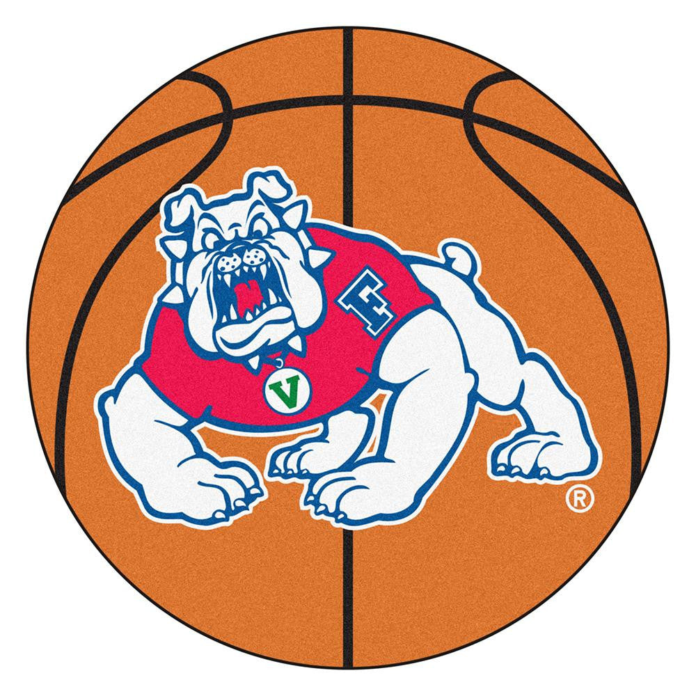 Fresno State Bulldogs Ncaa "basketball" Round Floor Mat (29")