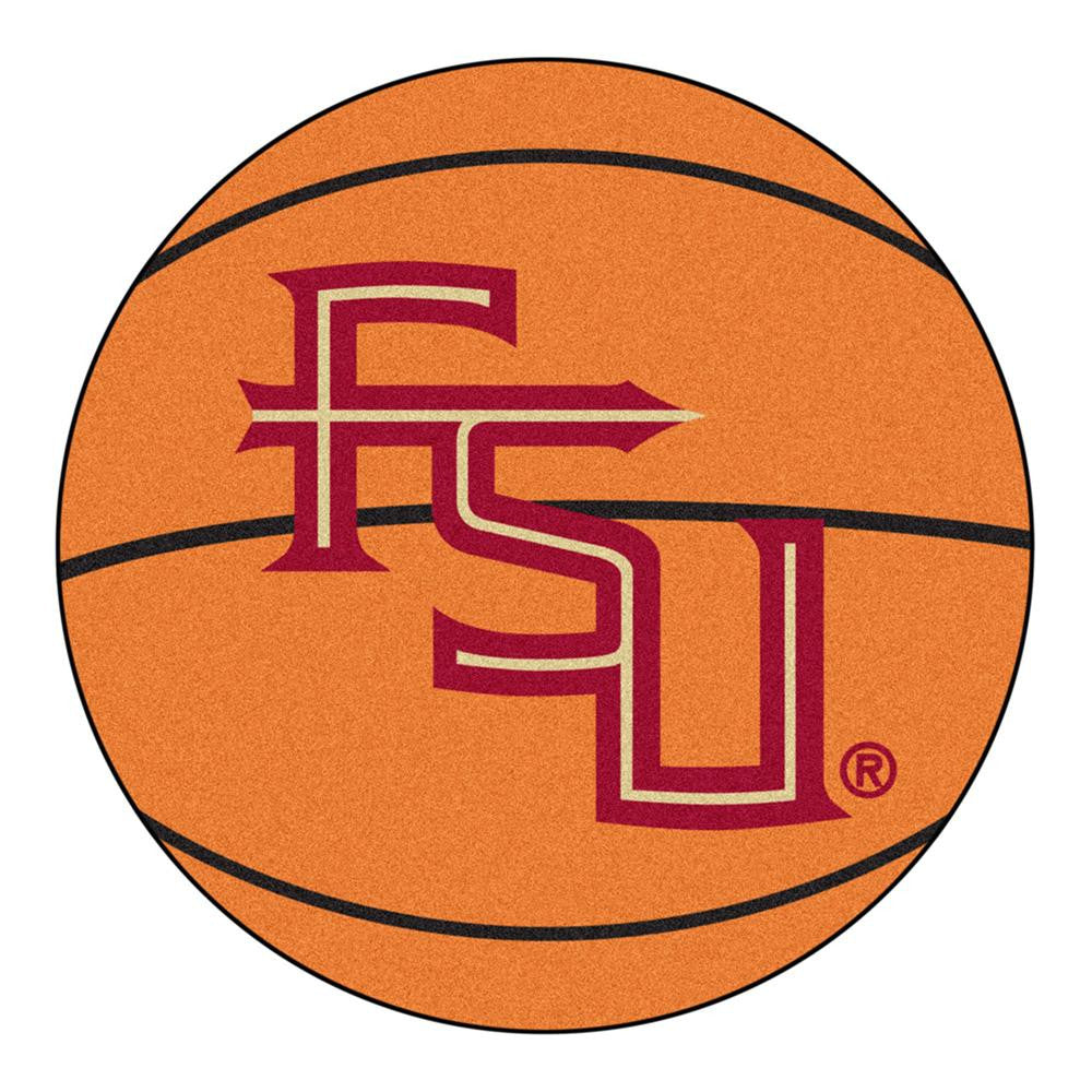 Florida State Seminoles Ncaa "basketball" Round Floor Mat (29") Fs Logo