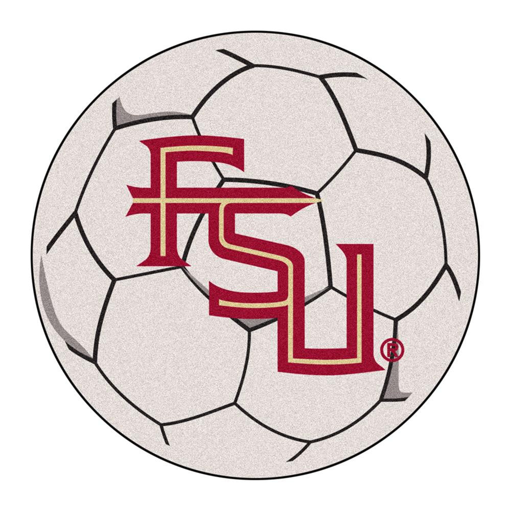 Florida State Seminoles Ncaa "soccer Ball" Round Floor Mat (29") Fs Logo