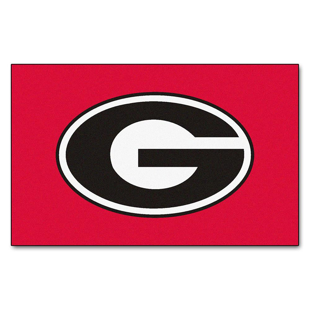 Georgia Bulldogs Ncaa "ulti-mat" Floor Mat (5x8') G Logo On Red