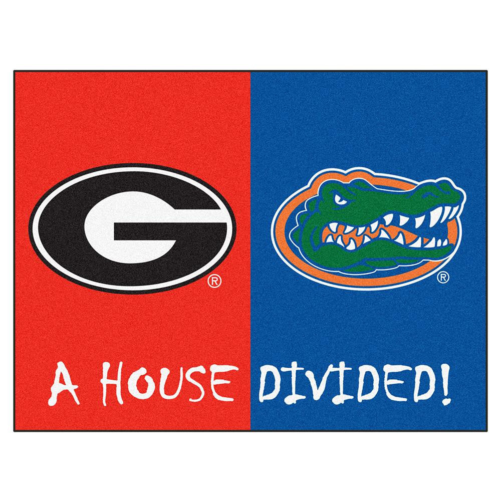 Florida Gators-georgia Bulldogs Ncaa House Divided Ncaa "all-star" Floor Mat (34"x45")