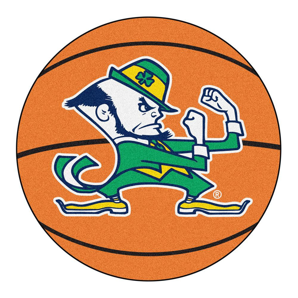 Notre Dame Fighting Irish Ncaa "basketball" Round Floor Mat (29") Fighting Irish Logo