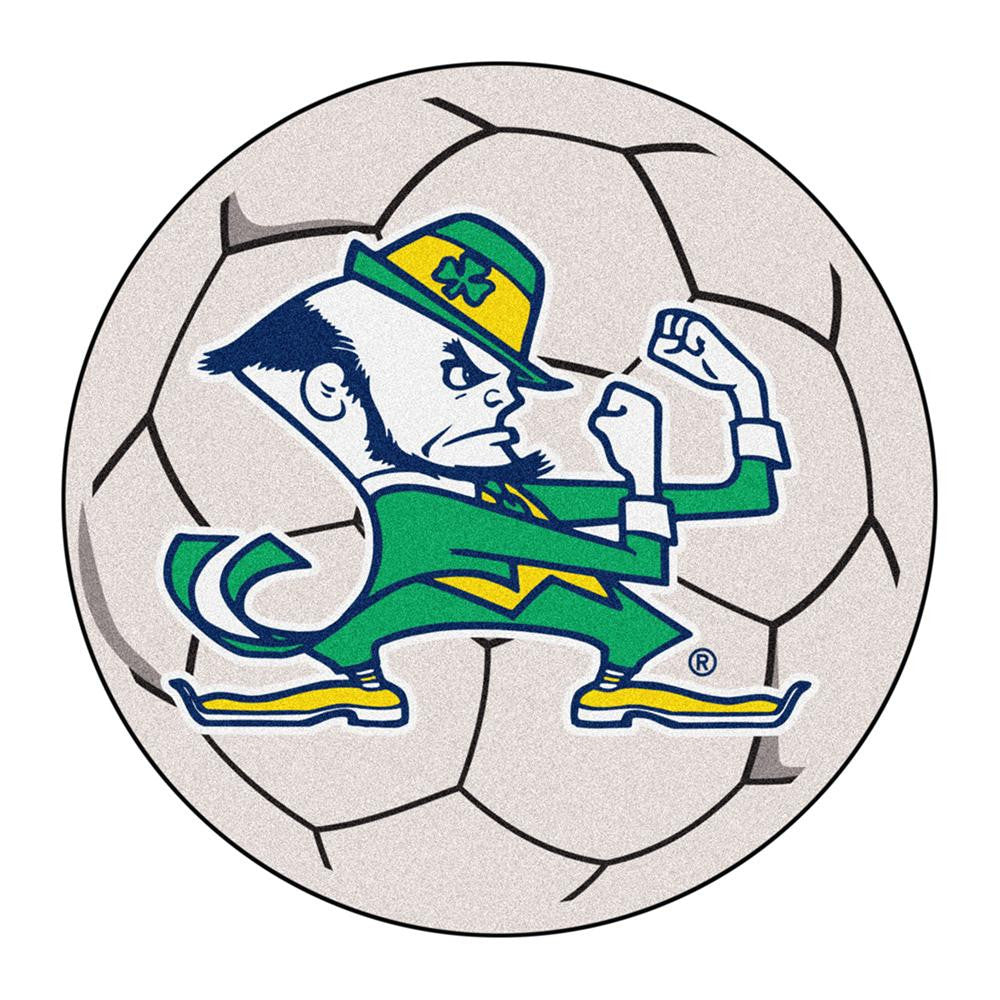 Notre Dame Fighting Irish Ncaa "soccer Ball" Round Floor Mat (29") Fighting Irish Logo