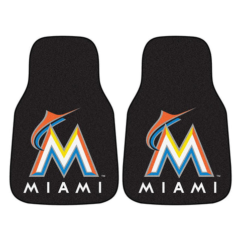 Miami Marlins MLB Car Floor Mats (2 Front)