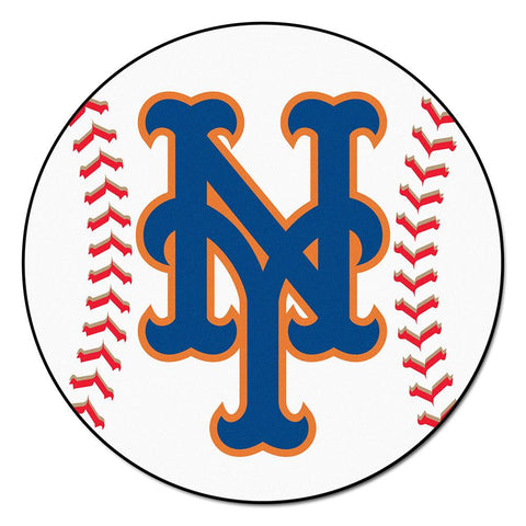 New York Mets MLB Baseball Round Floor Mat (29)