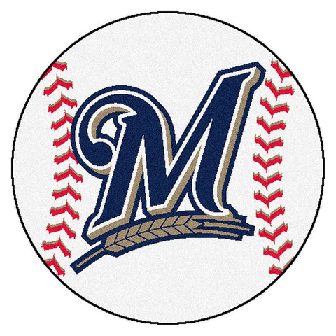 Milwaukee Brewers MLB Baseball Round Floor Mat (29)