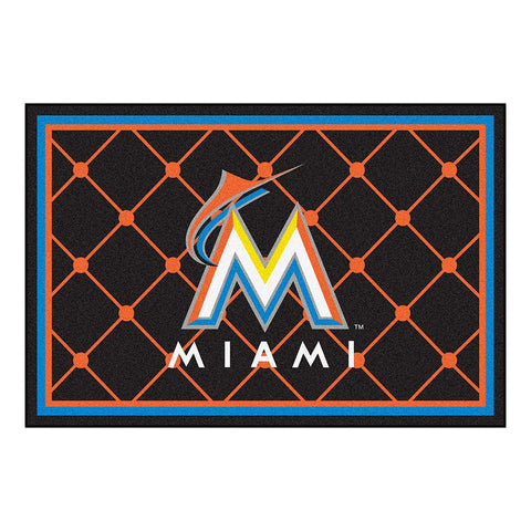 Miami Marlins MLB Floor Rug (5x8')