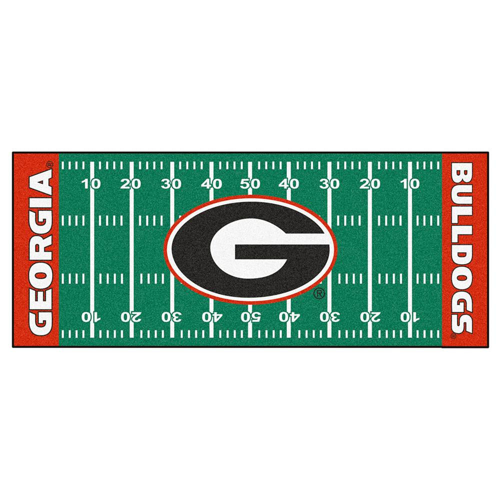 Georgia Bulldogs Ncaa Floor Runner (29.5"x72") G Logo On Red
