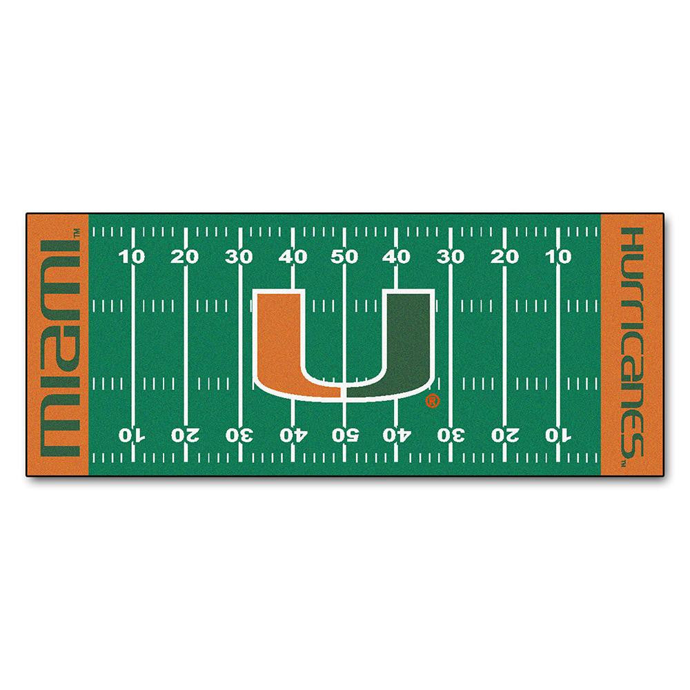 Miami Hurricanes Ncaa Floor Runner (29.5"x72") U Logo