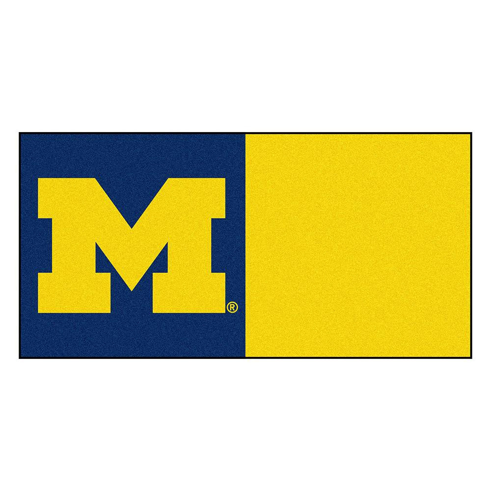 Michigan Wolverines Ncaa Team Logo Carpet Tiles