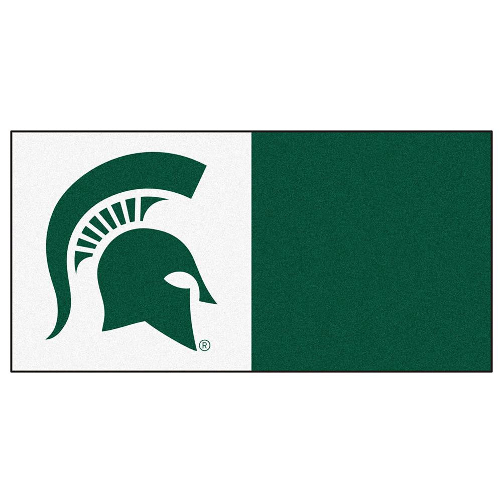 Michigan State Spartans Ncaa Team Logo Carpet Tiles