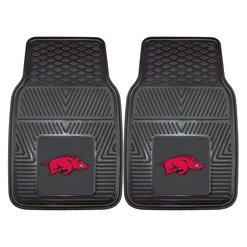 Arkansas Razorbacks Ncaa Heavy Duty 2-piece Vinyl Car Mats (18"x27")