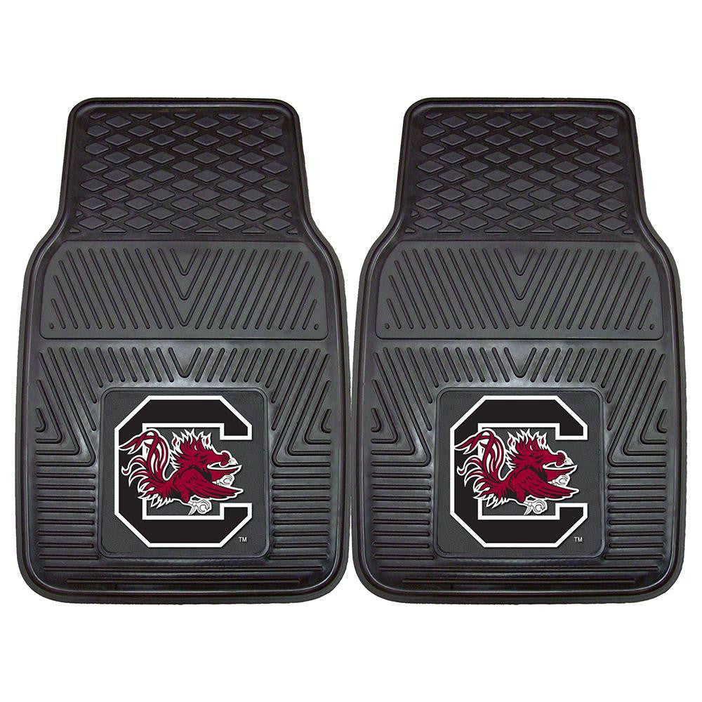 South Carolina Gamecocks Ncaa Heavy Duty 2-piece Vinyl Car Mats (18"x27")
